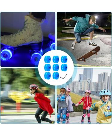 Mopoin 8 Pack 82A Roller Skate Wheels | 32mm X 58mm | Indoor/Outdoor Quad Skate Wheels with ABEC-9 Bearing | Durable Wear-Resistant PU | Blue | Double-Row Skating Accessories - Buy Online on SooperMarket.com