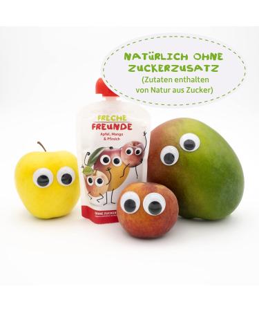 Cheeky Friends Bio Quetschie Apple Mango & Peach Fruit Puree for Babies | Gluten-Free & Vegan | 6 Pack (6 x 100g) - Perfect for Little Ones - Buy Online on SooperMarket.com