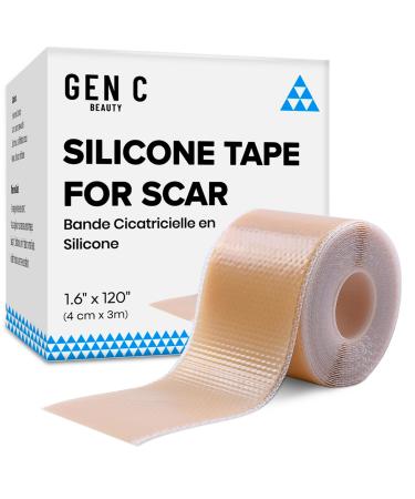GEN'C B AUTY Silicone Scar Tape Scars Removal Strips Waterproof Scar Bandage(1.6 x 120 Roll)