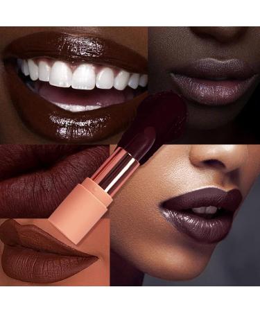 4Pcs Semi-Matte Nude Lipstick Set - Long Lasting Waterproof & Pigmented Velvet Finish for Women | Ideal Neutral Lip Makeup - Buy Online on SooperMarket.com