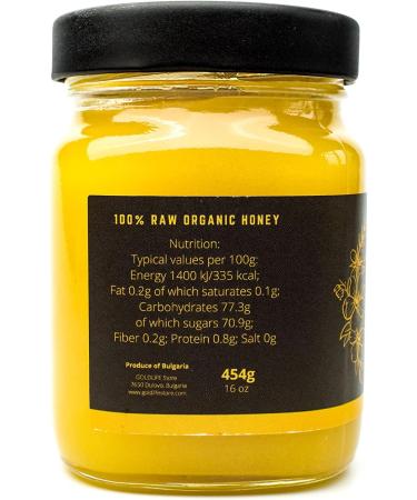 454g Organic Raw Linden Bee Honey - GOLDWAX - Buy Online on SooperMarket.com