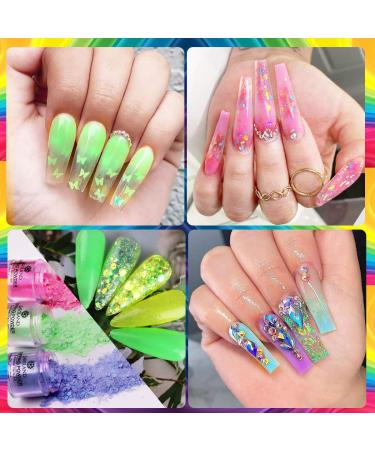 Saviland Glitter & Neon Dip Powder Set - 12 Spring Summer Colors for Fast & Easy Nail Art at Home - Buy Online on SooperMarket.com
