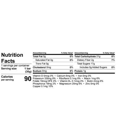 Banana Vital Simply Bananas Fruit Bar - Shelf-Stable, Gluten-Free, Vegan, Non-GMO - 18 Count (30g) Bars - Original Banana Flavor - Buy Online on SooperMarket.com
