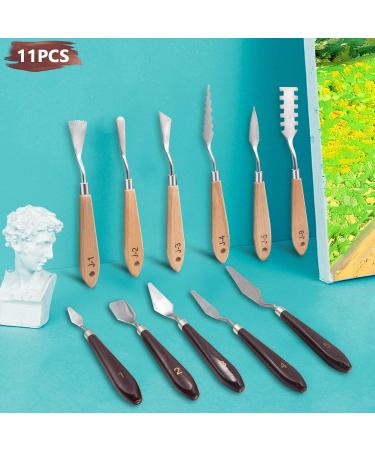 11-Piece Painting Knives Set - Stainless Steel Palette Knives for Acrylic and Oil Painting - Buy Online on SooperMarket.com