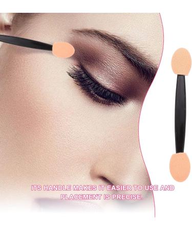 MUSISALY 100pcs Double Ended Eyeshadow Brush Makeup Brush Tipped Oval Makeup Tool Eye Makeup Applicator Cosmetic Tool Sponge Eyeshadow Stick Latex Sponge Sponge Brush 6.5x1.3cm Black - Buy Online on SooperMarket.com