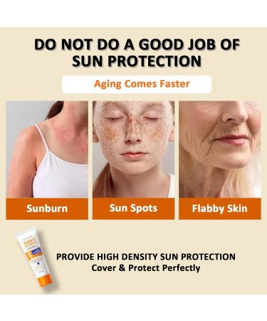 Face Sunscreen Sun Cream Spf 60 - Anti Aging Tinted Sunscreen for Face High Protection Against UVA & UVB Spf Face Moisturiser - Powerful Full Body Sun Protection Lightweight Gel Sunscreen For Face - Buy Online on SooperMarket.com