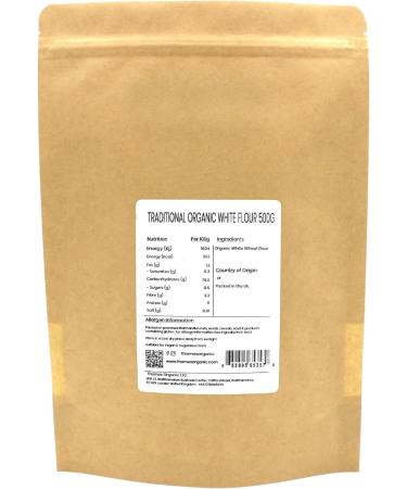 Traditional Organic White Flour-Certified Organic Non-GMO Vegan No Additives No Preservatives Resealable Bag by Thames Organic 1kg - Buy Online on SooperMarket.com
