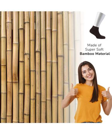 Cosyfeel Women Loose Diabetic Socks | 4-Pack Neuropathy Ankle Socks for Ladies | Super Soft Eco-Friendly Bamboo Material | Durable with Seamless Toe | Multicolour Patterns | 4 Seasons 7-9 1/2 DARK BROWN - Buy Online on SooperMarket.com