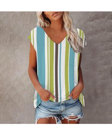 Short Sleeve T Shirts Clothing Woman T-Shirt Casual Black Clothing Top Women's Floral Pattern for Women Crop Tops Shirt Shirts Top Women's Summer Tank Top 2-green L - Buy Online on SooperMarket.com