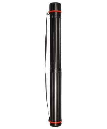VViViD Extra Large Telescoping Black Plastic Transit Document & Poster Storage 25 Inches x 4 Inches Tube W/Adjustable Nylon Carrying Strap 25 x 4