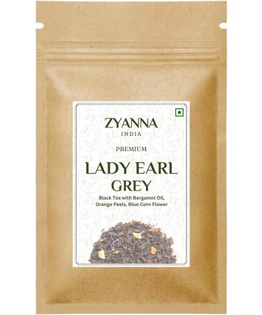 Zyanna Lady Earl Grey Tea - Premium Black Tea with Bergamot Oil Orange Peels(3.53oz-100g-50 Cups) Loose Tea-Eco Friendly Packing-Natural Ingredients-Brew Hot or Iced Tea - Buy Online on SooperMarket.com