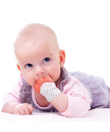 Bite Glove for Babies - Food-Safe Silicone Scratch Protection Pain Relief 2-Pack in Orange - Buy Online on SooperMarket.com