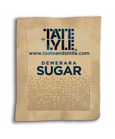 Tate & Lyle Demerara Sugar Sachets (1000x2.5g) ideal for coffees and teas.