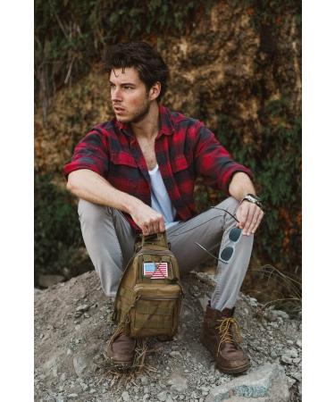 JupiterGear Tactical Military Sling Backpack - Khaki | Adjustable Strap | Outdoor Daypack Backpack - Buy Online on SooperMarket.com