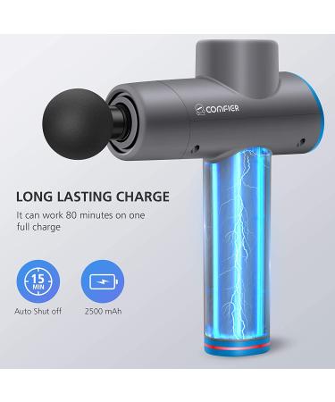 Comfier Handheld Massage Gun with Heat - Deep Tissue Percussion Massager for Athletes, Back, Neck, and Legs - Buy Online on SooperMarket.com