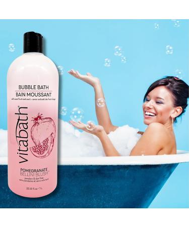Vitabath Pomegranate Bellini Blush Bubble Bath - Rich Foaming Aromatherapy Soak for All Skin Types - Moisturizing & Nourishing 33.8 fl oz - Buy Online on SooperMarket.com