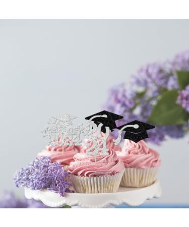 24 Pack Graduation 2024 Cupcake Toppers Glitter Congrats 2024 Done Diploma Cupcake Picks for Class of 2024 Graduation Theme Cake Decorations Party Supplies Silver congrats 2024(24 pcs) Silver-1 - Buy Online on SooperMarket.com
