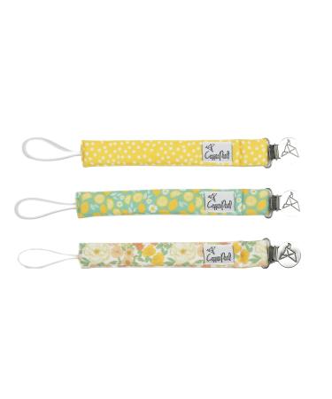 Binky Clip 3 Pack SetLemon by Copper Pearl