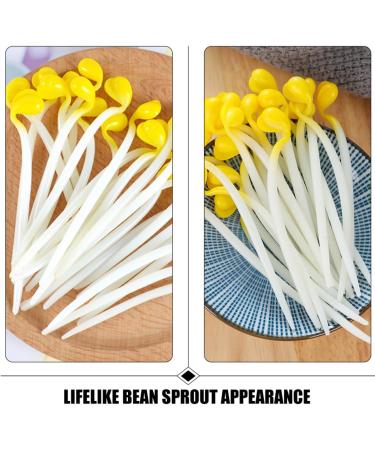 Alipis 12pcs bean sprouts Model decorations pretend lifelike vegetable adornment decorate fruit vegetables decorative vegetable artificial pvc Green bean sprouts Yellow 9.00X1.00X1.00CM - Buy Online on SooperMarket.com