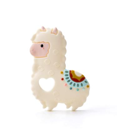 Loulou Lollipop Silicone Teether and Holder Clip Bundle Set - Llama/Sweetheart - Buy Online on SooperMarket.com