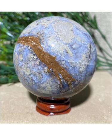 Blue Flower Agate Druzy Natural Stones Crystals Balls Gemstone Geode Sphere Aesthetic Room Decor Home 1pc (Color : 360-370g) - Buy Online on SooperMarket.com