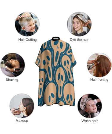 Ghost Boo Background Barber Cape | Professional Hair Cutting Cape for Kids - Cute Apron for Boys & Girls - Buy Online on SooperMarket.com