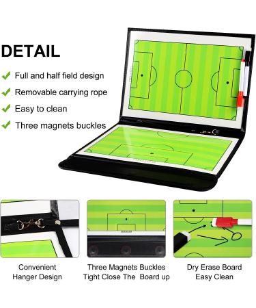 LEAP Soccer Coaching Board Kit | Magnetic & Foldable Clipboard for Soccer Coaches | Includes Dry Erase Markers | Tactical Tactics Board Set - Buy Online on SooperMarket.com