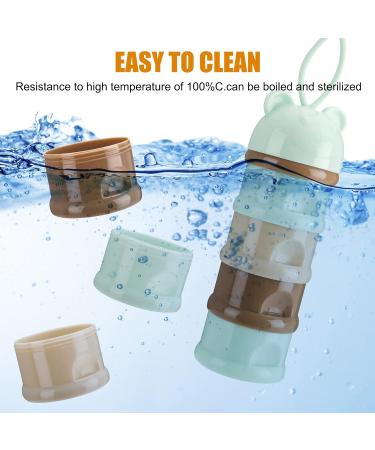 RosewineC 4-in-1 Portable Milk Powder Dispenser for Baby Feeding - 240ml Travel Storage Container - Buy Online on SooperMarket.com