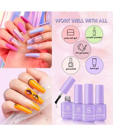 Makartt 4pcs Gel Base & Top Coat Kit - Nail Dehydrator & Primer for Long Lasting Nail Art - Buy Online on SooperMarket.com