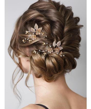 SWEETV Handmade Wedding Hair Pins for Brides - 2Pcs Bridal Hair Accessories Set - Buy Online on SooperMarket.com