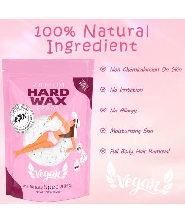 BOYUJK Professional Hard Wax Beads 1kg White - Painless Hair Removal for Body, Face & Legs - Men and Women - Gentle Wax Beads - Buy Online on SooperMarket.com