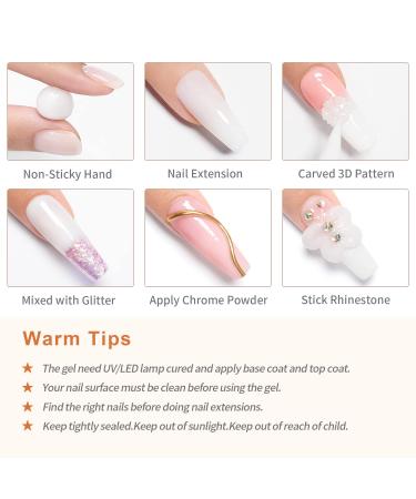 RARJSM Milky White Solid Builder Gel for Nail Extension - 15g - Buy Online on SooperMarket.com