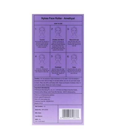 Nykaa Naturals Amethyst Face Roller - Diminish Fine Lines & Wrinkles | Natural Skin Calming Crystals | Tone & Sculpt Skin - 1 pc - Buy Online on SooperMarket.com