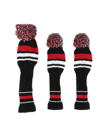 WINOMO 3 Pack Golf Club Head Covers Headcover for Driver Knitted