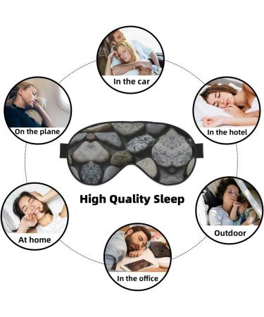 SSIMOO Pebble Stone Eye Mask | Soft Breathable Sleep Eye Patch for Women | Perfect for Travel & Relaxation - Buy Online on SooperMarket.com