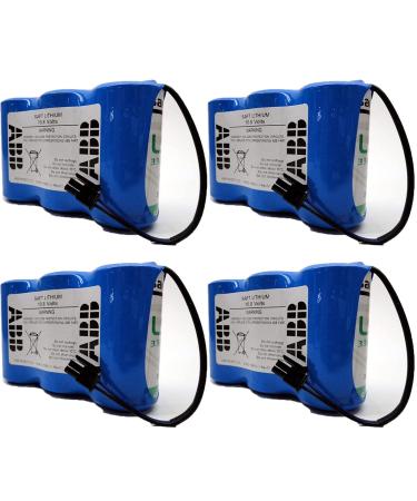 WELLVEUS 4 Pack 3HAC16831-1 Battery for ABB Robot Controller Battery 3HAC16831-1 LS33600 10.8V 17Ah