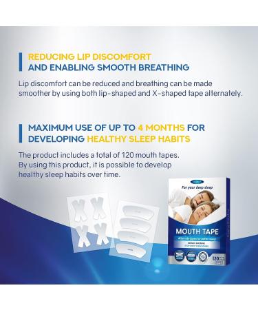 120 PCs Advanced Mouth Tape for Snoring and Better Sleep by DABIDA - 2 Types - Buy Online on SooperMarket.com