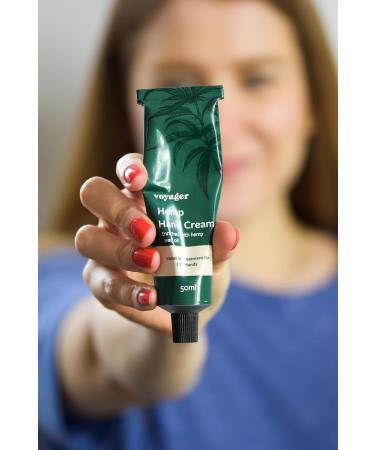 Voyager - Hemp Hand Cream - Enrich with Hemp Seed Oil Intensive Treatment for Dry Hands - With Moisturising Cocoa Butter & Hyaluronic Acid Promotes Healthier Softer Skin - 50ml - Buy Online on SooperMarket.com