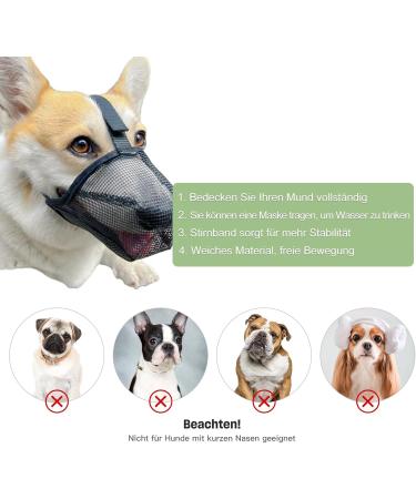 Professional Breathable Adjustable Dog Muzzle for Large & Medium Dogs | Prevent Bites Chewing & Barking - International Shipping - Buy Online on SooperMarket.com