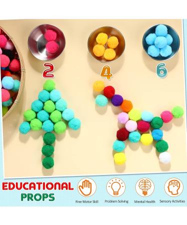 2000 Pcs 1 Inch Assorted Pom Poms with 220 Self Adhesive Googly Eyes - Multi Colors for DIY Crafts - Buy Online on SooperMarket.com
