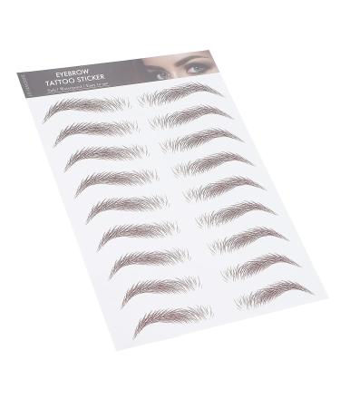 6D Waterproof Eyebrow Sticker - Professional Eyebrow Transfer Tool for Women & Girls | Brown | International Shipping - Buy Online on SooperMarket.com