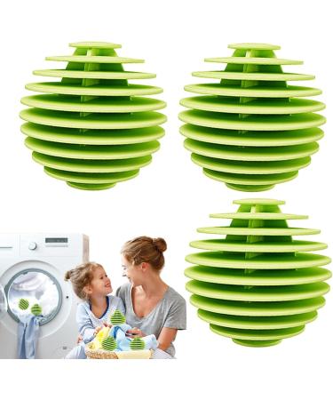 Laundry Balls for Dryer - Laundry Scrubbing Balls Multi-Layer Vane Laundry Balls Anti-tangling Reusable Scrubbing Balls Anti Static Efficient Washer Balls for Quick Drying Welts Green - Buy Online on SooperMarket.com