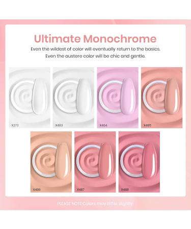Beetles Dip Powder Nail Starter Kit - 7 Colors (Nude Pink Brown White) | DIY Dipping Powder Set with Complete Accessories - Buy Online on SooperMarket.com