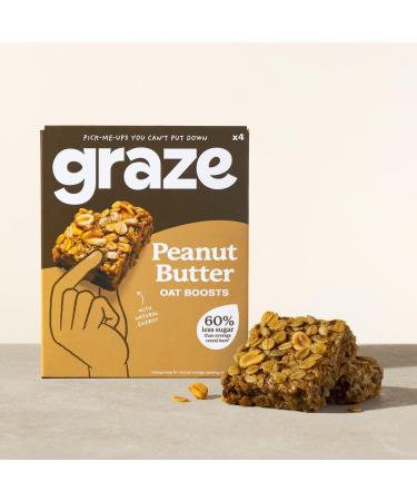 Graze Healthy Snacks - Peanut Butter Protein Oat Bar Vegan friendly 4x30g - Buy Online on SooperMarket.com