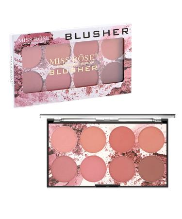 Beteligir 8 Colors Face Blush Palette - Matte & Shimmer Professional Makeup for Women & Girls Lightweight Contour & Highlight - International Shipping Available - Buy Online on SooperMarket.com
