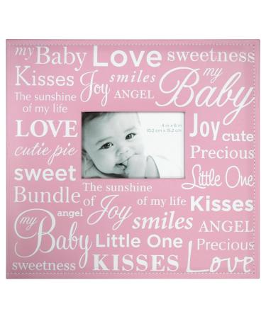 MCS Expandable 10-Page Baby Scrapbook Album with Photo Opening Cover and 12 x 12 Inch Pages  13.5 x 12.5 Inch  Baby Pink Expressions Classic