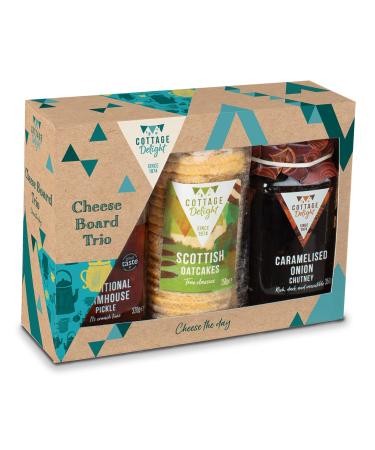 Cottage Delight - Cheese Board Trio - Traditional Farmhouse Pickle 320g - Scottish Oatcakes 250g - Caramelised Onion Chutney 350g