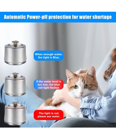 JJYPET 84oz/2.5L Stainless Steel Cat and Dog Water Fountain with Ultra-Quiet Pump and Filters for Multiple Pets - Buy Online on SooperMarket.com