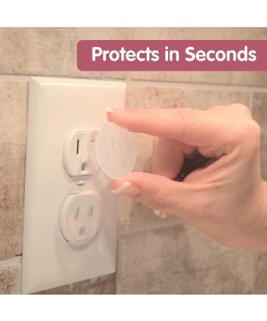 6-Pack Self Closing Outlet Covers - White  Easy to Install Baby Proof Outlet Covers with 12 Clear Outlet Plug Covers for Child Electrical Safety - Baby Proofing Electrical Outlets Made Easy by Wittle - Buy Online on SooperMarket.com