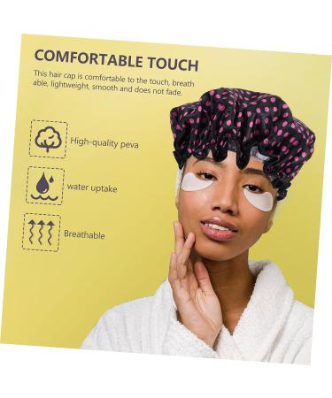 Satin Lined Shower Cap Set for Women - 4pc Flower Pattern Turbans | Washable & Stylish Hair Bonnets - Healeved - Buy Online on SooperMarket.com